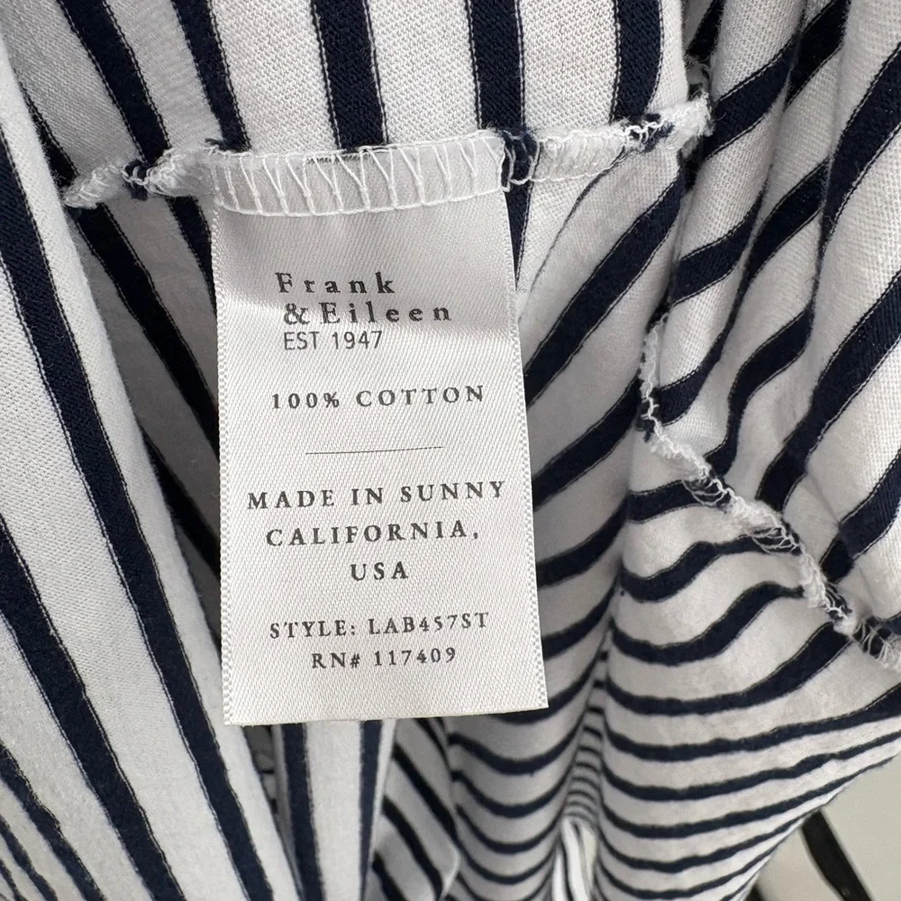 Frank &Eileen Emma Maxi Henley Dress  Navy French Stripe NWOT - Picture 4 of 7